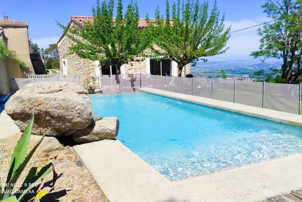 Villa Spacieuse -Vue Exceptionnelle- Piscine Saint-Romain-de-Lerps Luaran gambar